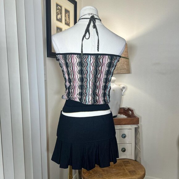 Y2k Marciano Knit Crop Halter Top - Picture 3 of 4